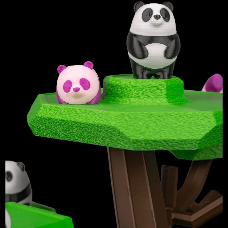 Panda Tumble - Game Set - 3D Printed