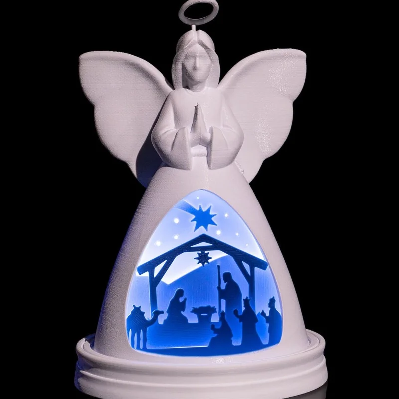 Christmas Angel Night Light - 3D Printed