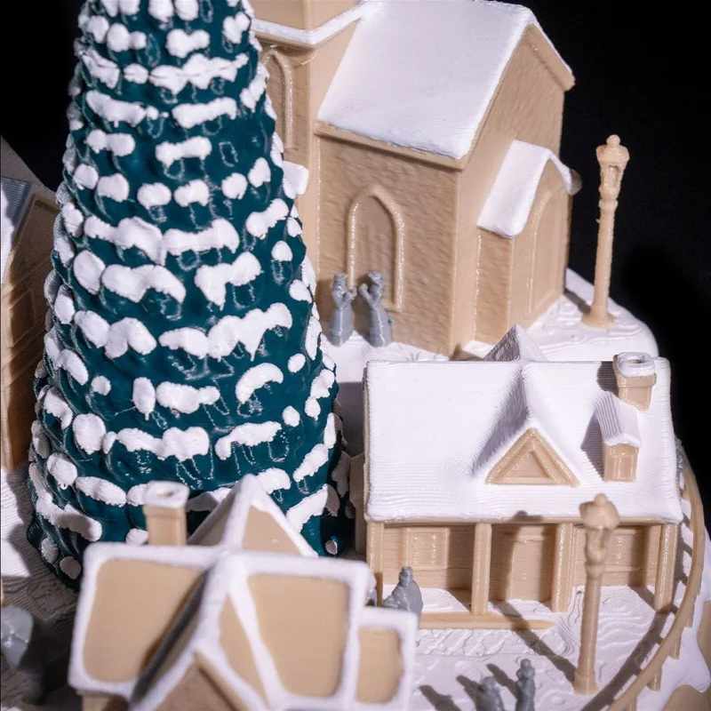 Snowy Christmas Village - 3D Printed