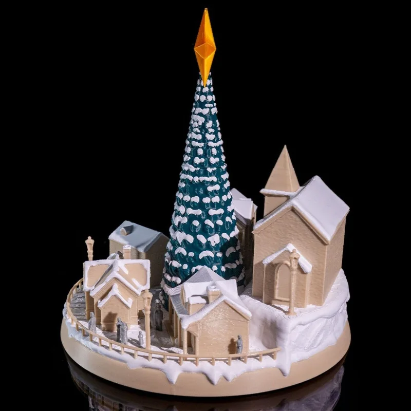 Snowy Christmas Village - 3D Printed