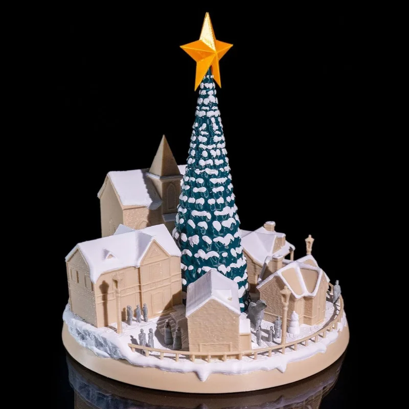 Snowy Christmas Village - 3D Printed