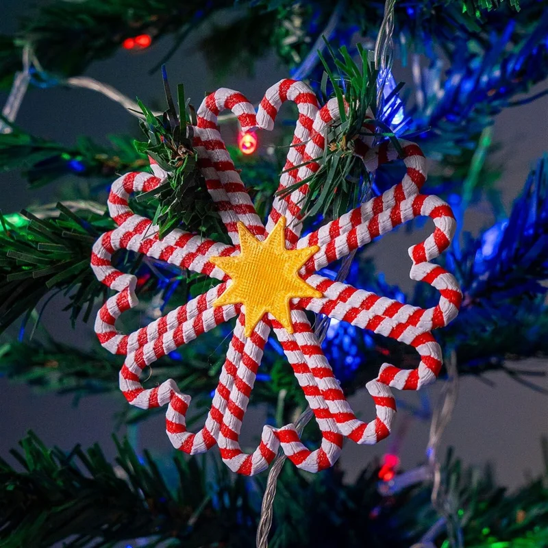 Candy Cane Drink Coasters Set of 5 - 3D Printed