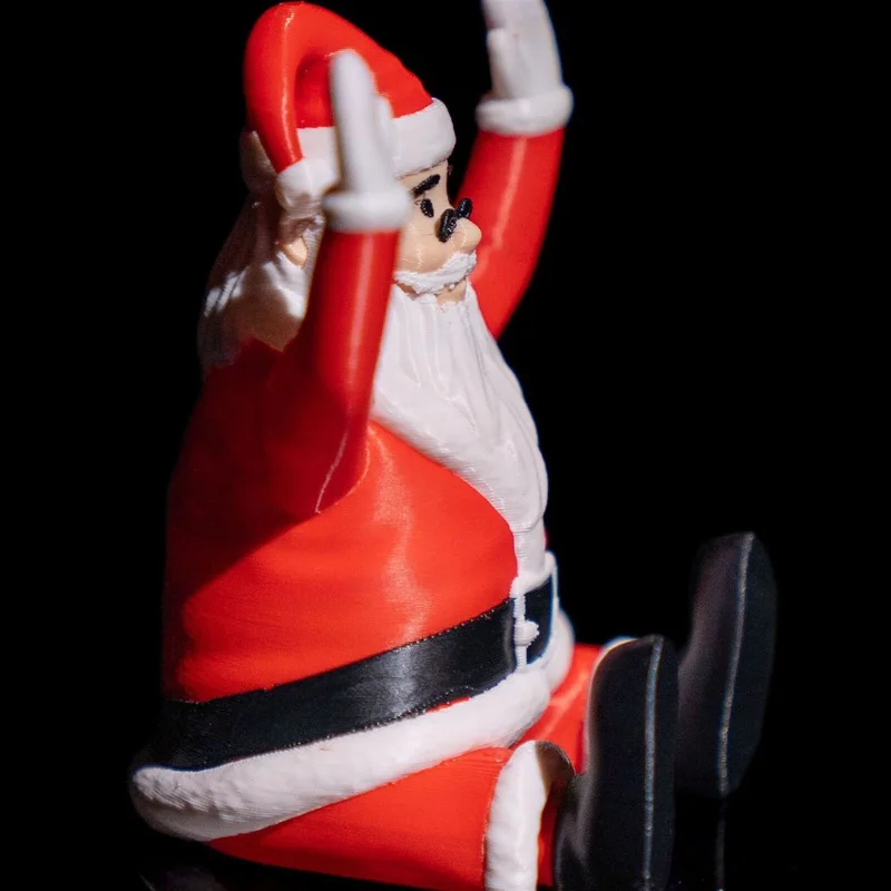 Supportive Santa Phone Holder Christmas - 3D Printed