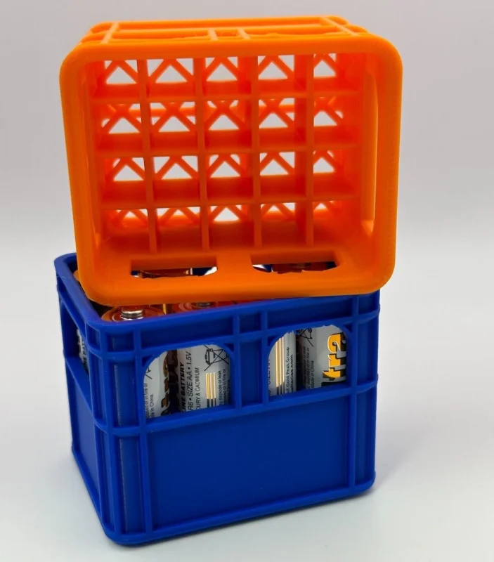 Stackable AA & AAA Battery Crates - 3D Printed