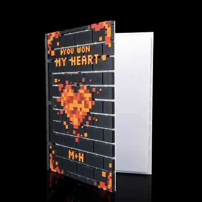 8-Bit of Love Custom Scrapbook Cover Gift / Valentines / Memories - 3D Printed