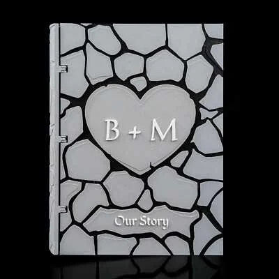 Stone Heart Custom Scrapbook Cover Gift / Valentines / Memories - 3D Printed