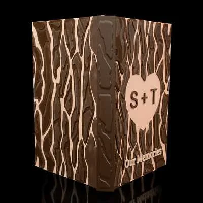 Heart Carving Custom Scrapbook Cover Gift / Valentines / Memories - 3D Printed