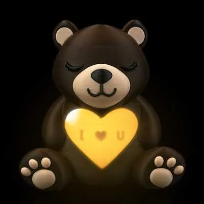 Light-Hearted Bear Light Decor Night Light - 3D Printed