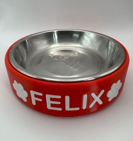 Personalised Pet Bowl Stand/Holder - Adjustable Name/Colours - 3D Printed