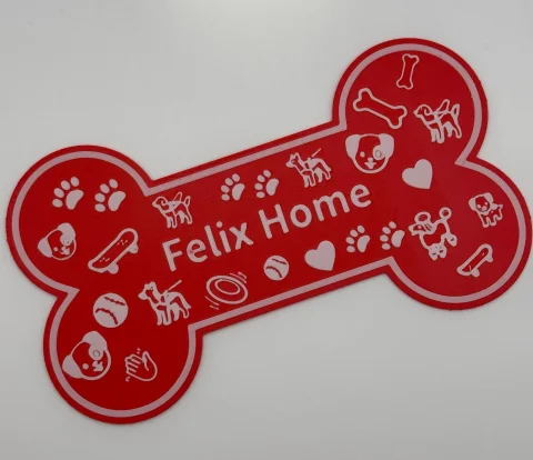 Personlised Dog Name Sign - 3D Printed