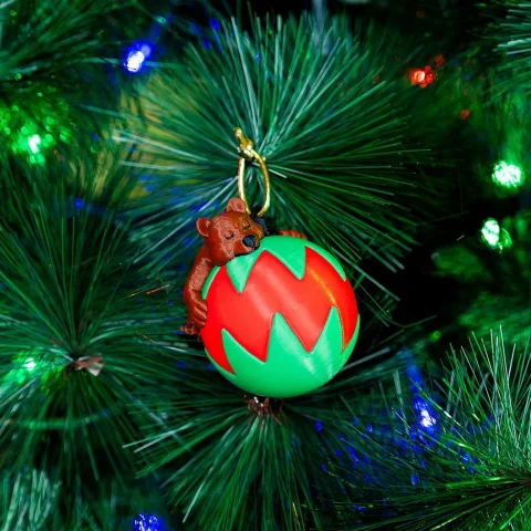 Sleeping Bear Christmas Ornament x3 - 3D Printed