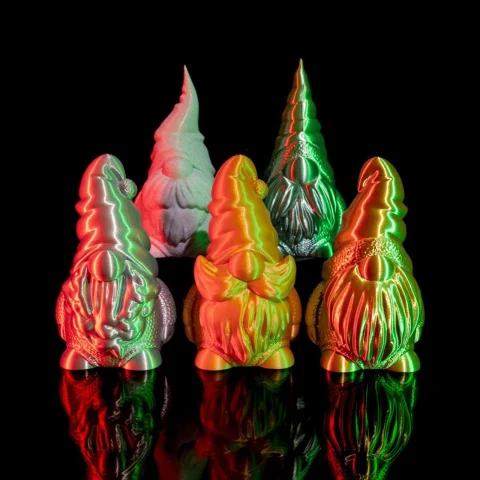 Set of 5 Christmas Gnomes - 3D Printed