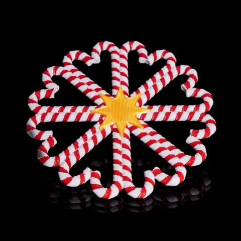 Candy Cane Drink Coasters Set of 5 - 3D Printed